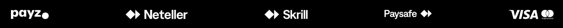 Voodoo Dreams Casino payment methods with Payz, Neteller, Skrill, Paysafe and Visa logos